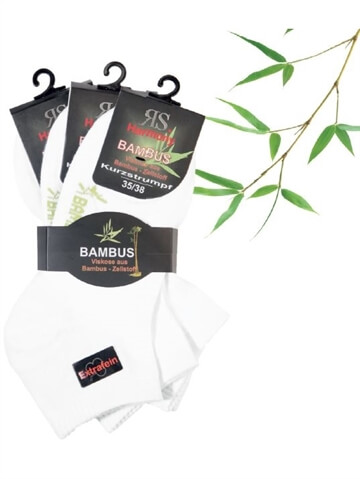 Bambusstrømper - Harmony - Kortskaftet - 3-PAK - Hvid